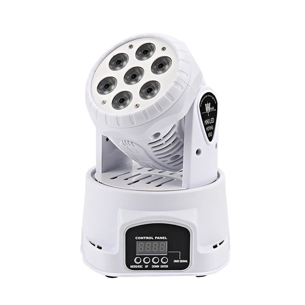 LED Wash 7x18W RGBWA+UV 6in1 Moving Head Lighting DJ Lights Sound Active Stage Lights Professional 7/15 DMX Channels Disco KTV