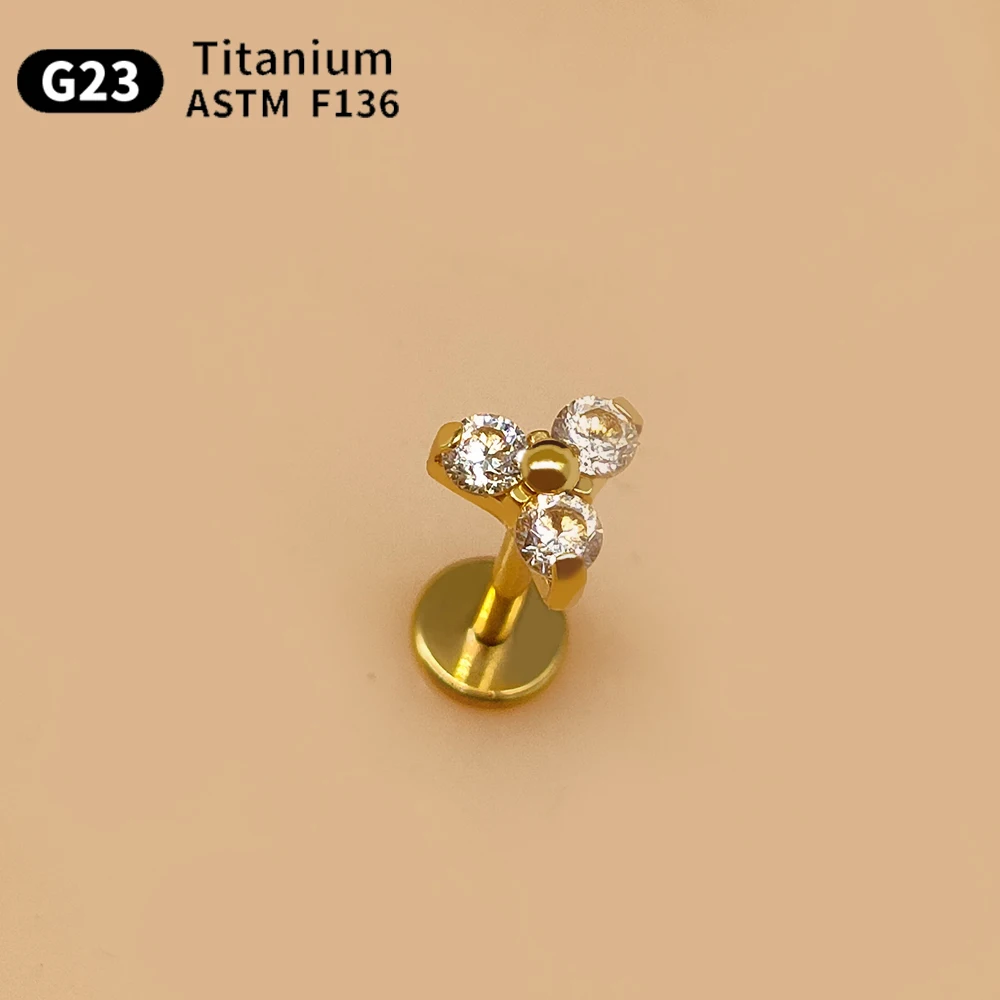 

G23 Titanium Stud Pierced Earrings Small Small Fine Zircon Ball Earrings Luxury 2022 New Perforated Stud Jewelry