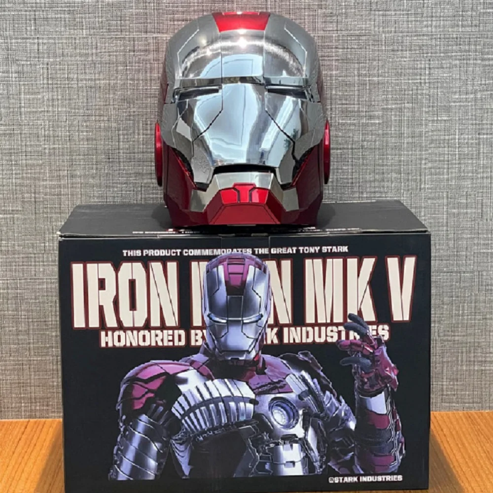 

2022 New 1:1 Marvel Iron Man Mk5 Electric Helmet Multi-piece Opening And Closing Helmet Voice Control Eyes Model Adult Toy Gifts