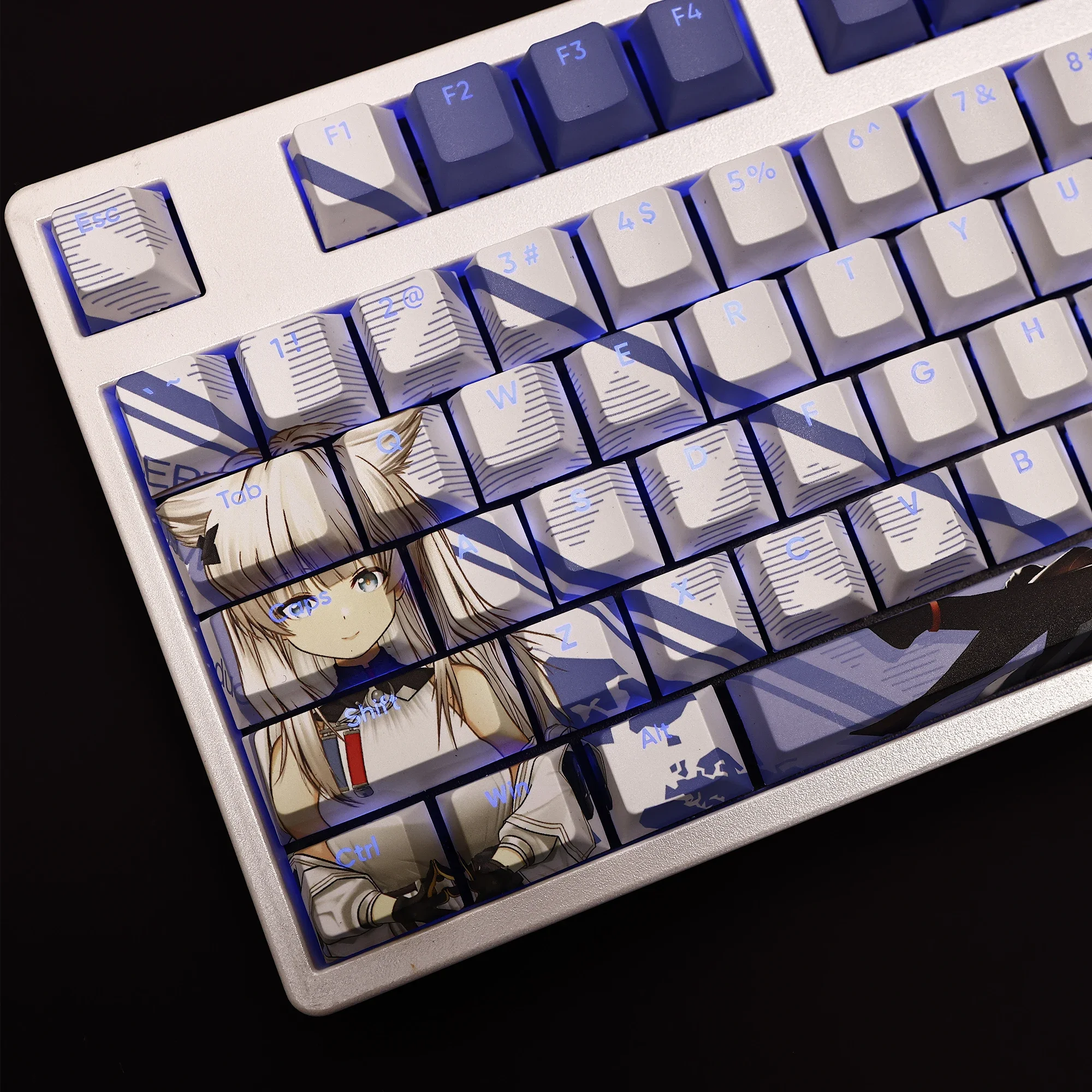 Колпачки для клавиш Perlica 108 Arknights Endfield PBT DYE сублимационный светопропускающий