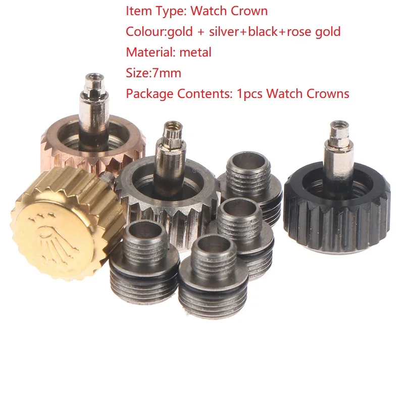 

For Rolex Watch Crowns Watch Waterproof Replacement Assorted Repair Tools High Quality Watch Crowns 7mm Watch Crown