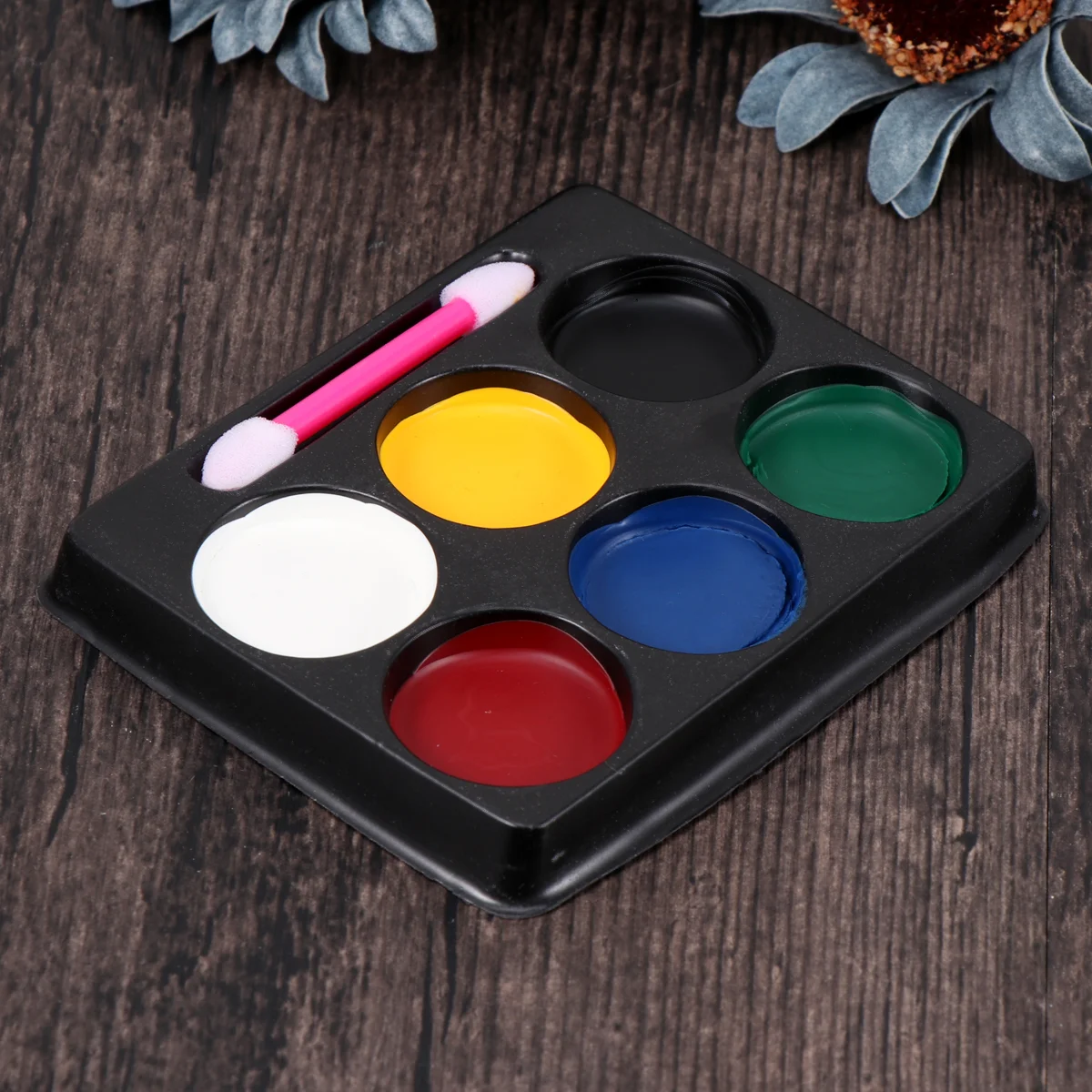 

6 Color Kids Face Set Safe Fundamental Face Colors Painting with Brush for Makeup