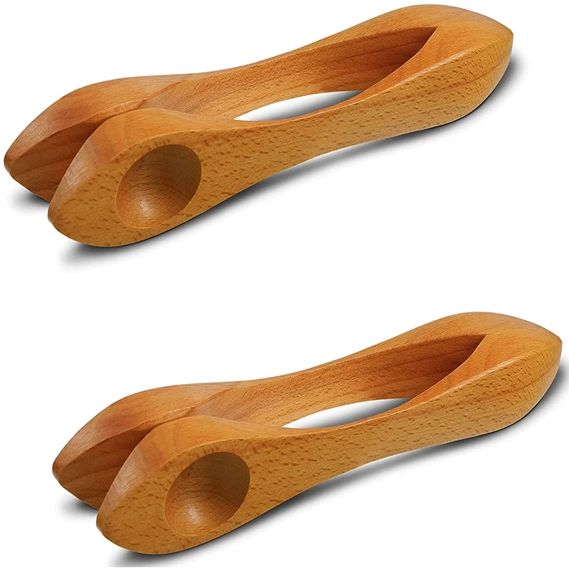 

Hot AD-2Pcs Wooden Musical Spoons Folk Percussion Instrument Natural Wood Musical Spoons Traditional Percussion Spoons Musical