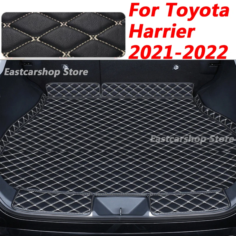 For Toyota Harrier 2021 2022 Car Boot Mat Rear Trunk Liner Cargo Leather Floor Carpet Tray Protector Accessories Mat Pad