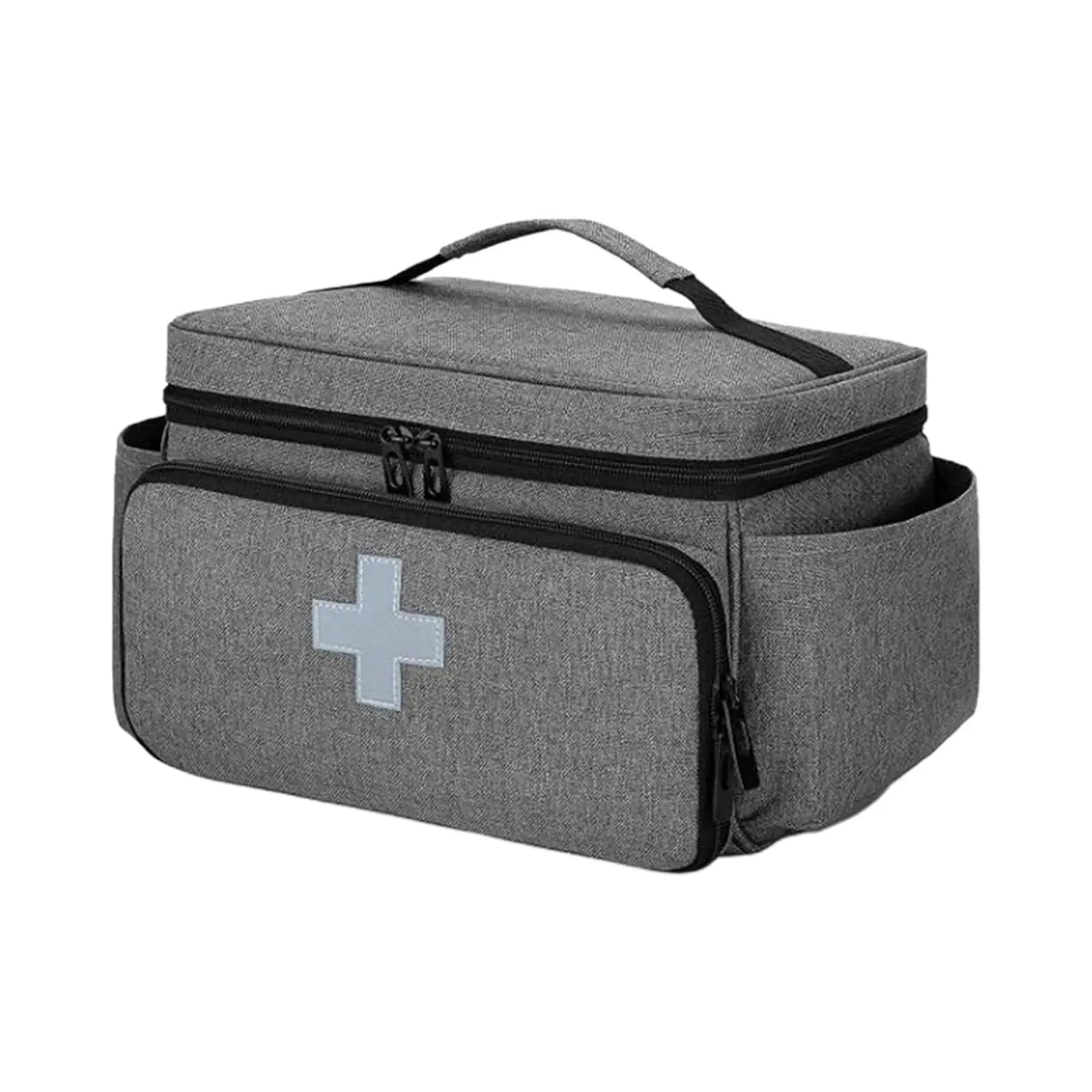 

First Aid Kit Lightweight Toolkit Emergency Supplies Durable Organizer Carrying Case Empty Bag for Travel Car