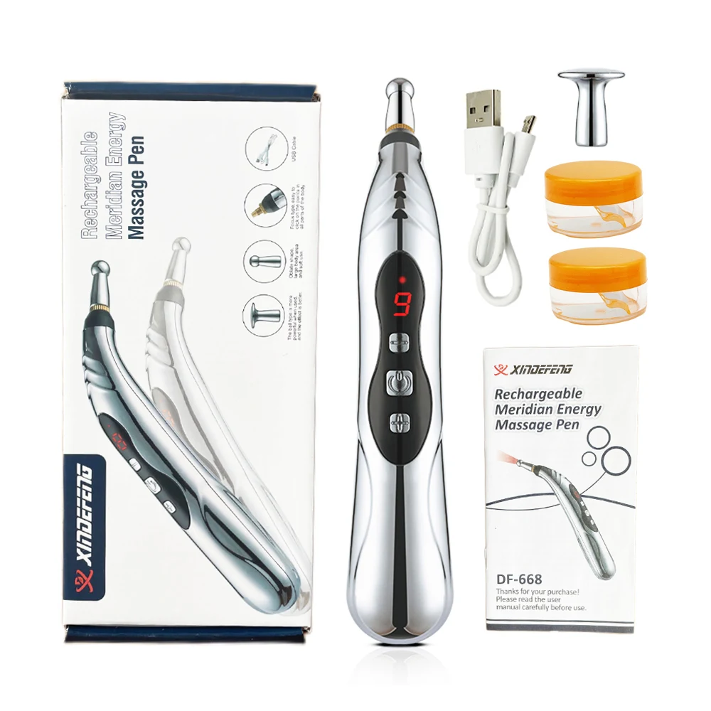 

Electric Acupuncture Pen Pain Relief Therapy Muscle Healing Acupuncture Pen 9 Intensity Deep Tissue Massage Relief Pain Tools