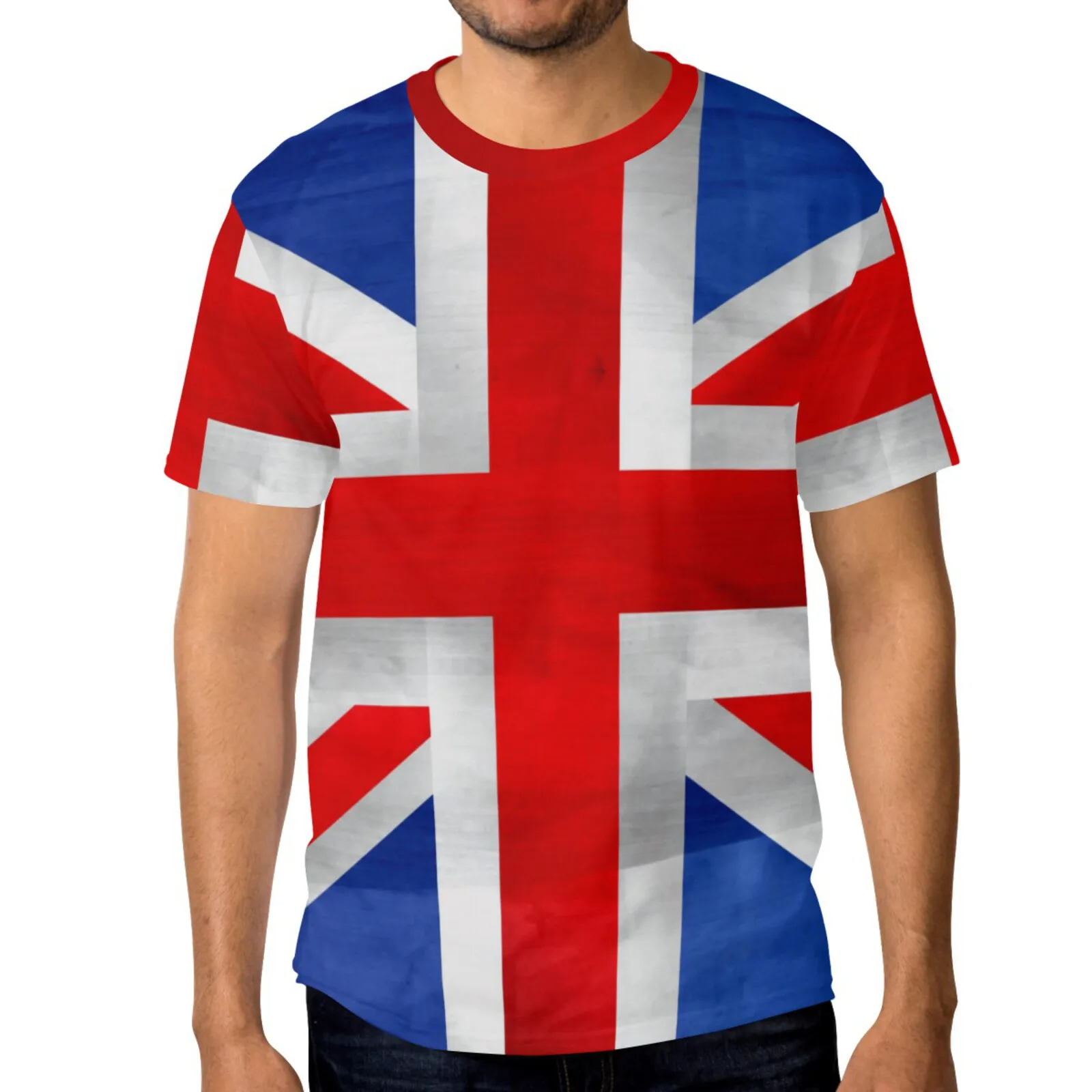 Футболка мужская летняя с 3D-принтом полиэстер короткий рукав стиль хип-хоп панк