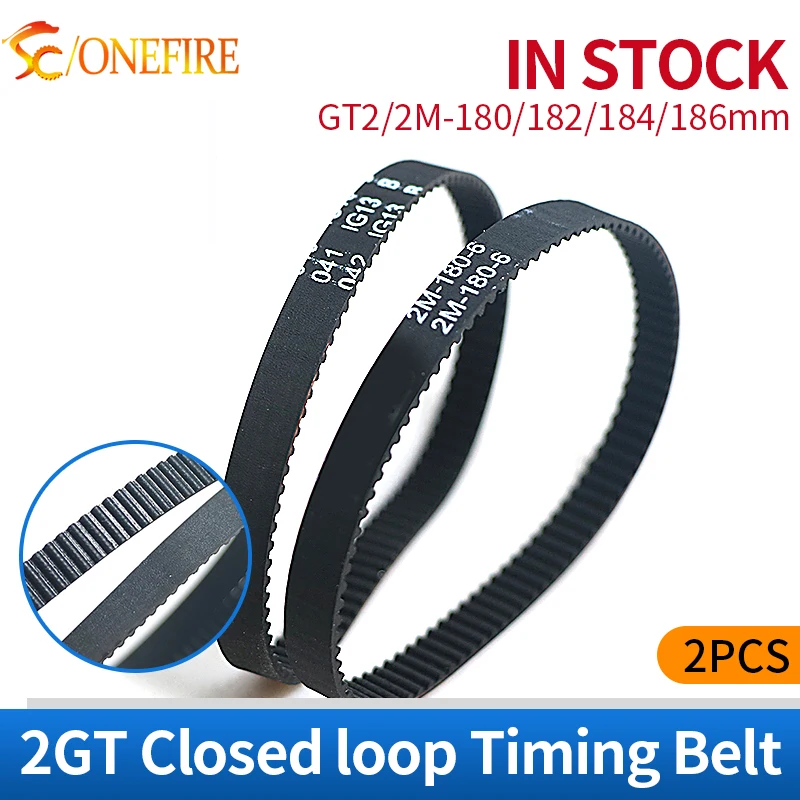 

Ремень ГРМ 2GT/2M Периметр 180/182/184/186 мм ширина 6/10 мм Синхронный ремень GT2