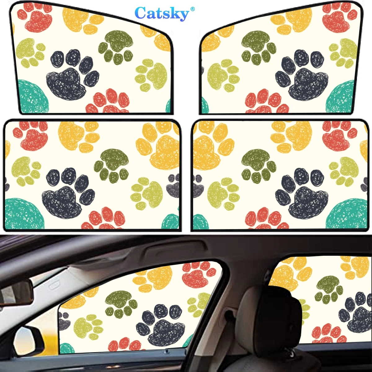 

4 Pieces Privacy Car Window Sun Shades Magnetic Blackout Car Window Covers Car Curtains Car Window Sun Shades Covers Auto
