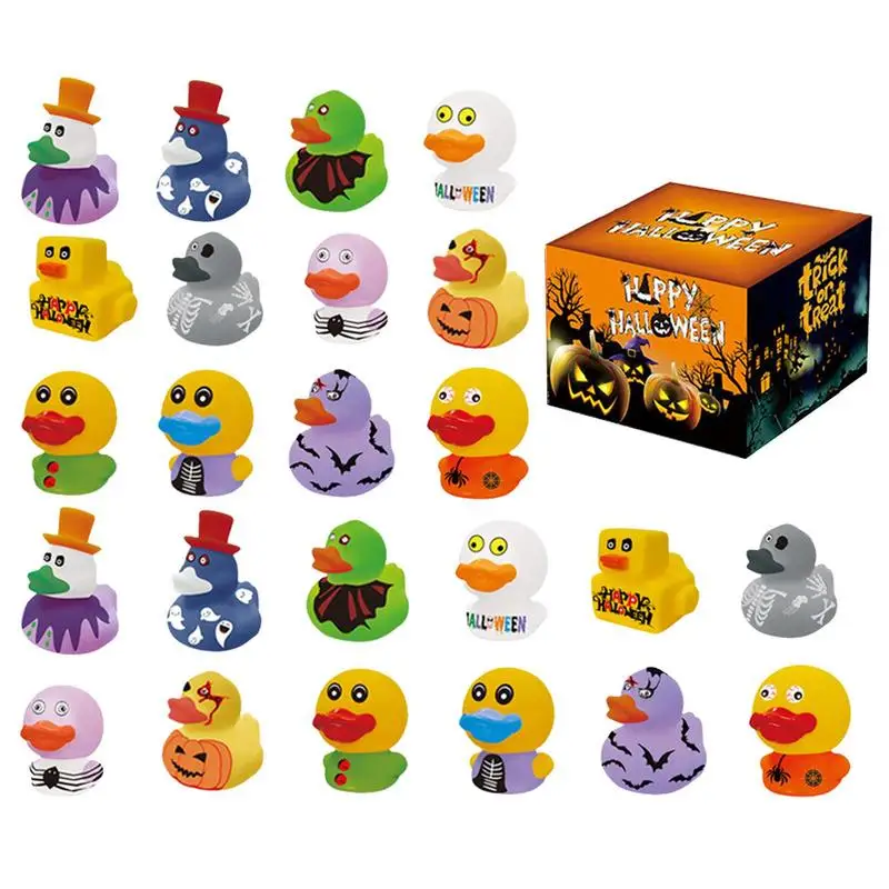 

Rubber Duck Toys Shower Accessories 24pcs Assorted Rubber Bath Toys Mini Novelty Rubber Ducks Fancy Floating Bath Duckies