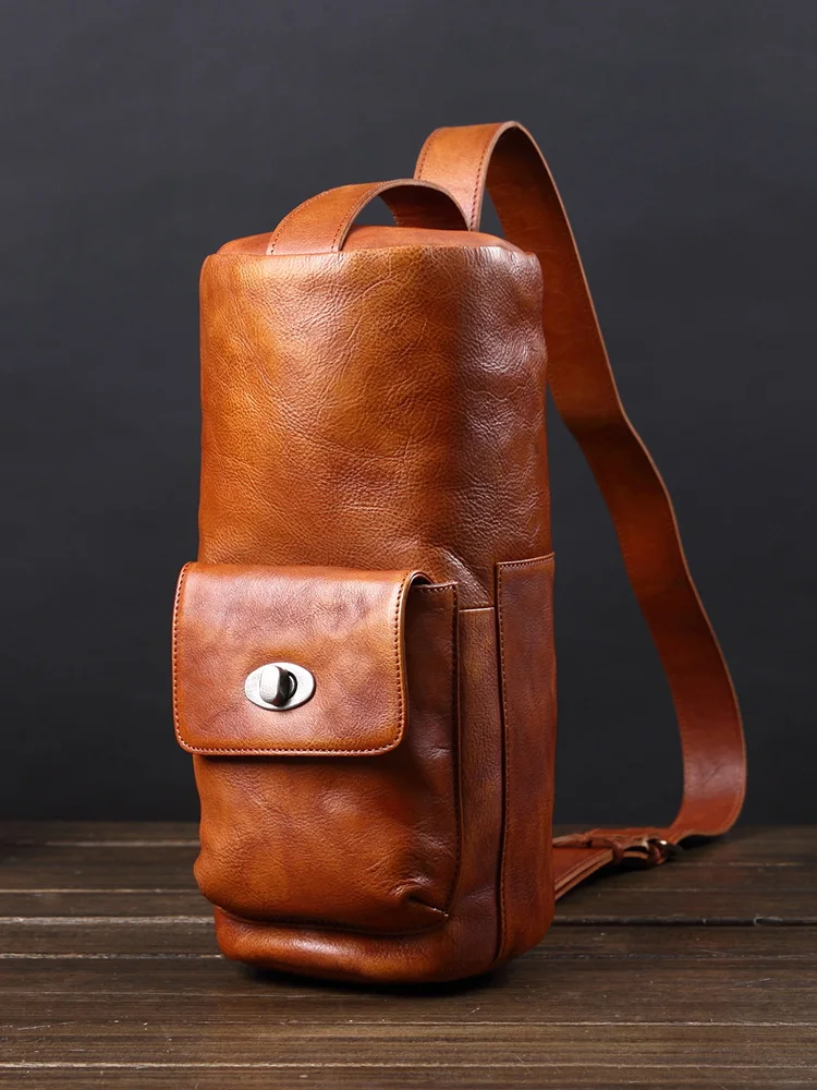 Сумки через плечо мужская нагрудная сумка сумка-мессенджер из натуральной