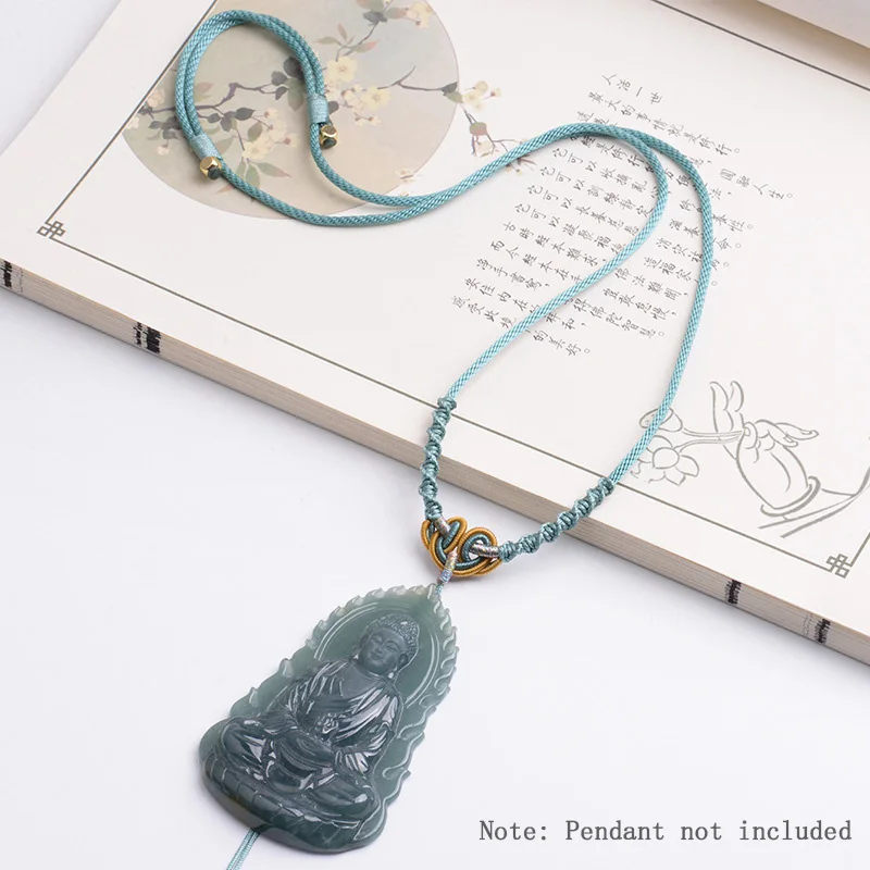 Hand-Woven Necklace Rope Pendant Lanyard Line Hetian Jade Lanyard Retro Fashion Jewelry DIY Jade Hanging Neck Rope Accessories