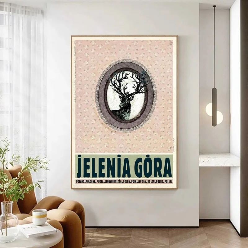 Винтажные постеры для женщин с изображением польского города гор моря и животных