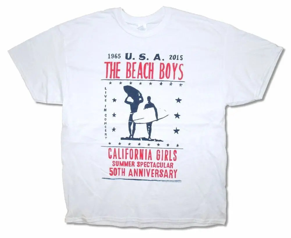 

Beach Boys Cali Girls Tour 2015 B-DP Mens White T Shirt New