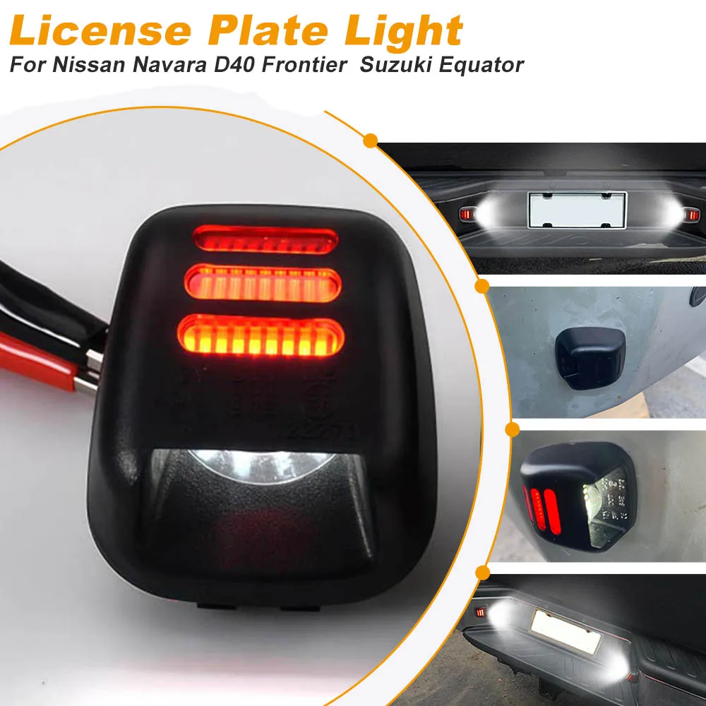 

2 шт. IP67 18SMD 3 Вт белая Светодиодный ная подсветка номерного знака для Nissan Navara D40 Frontier Suzuki Pickup