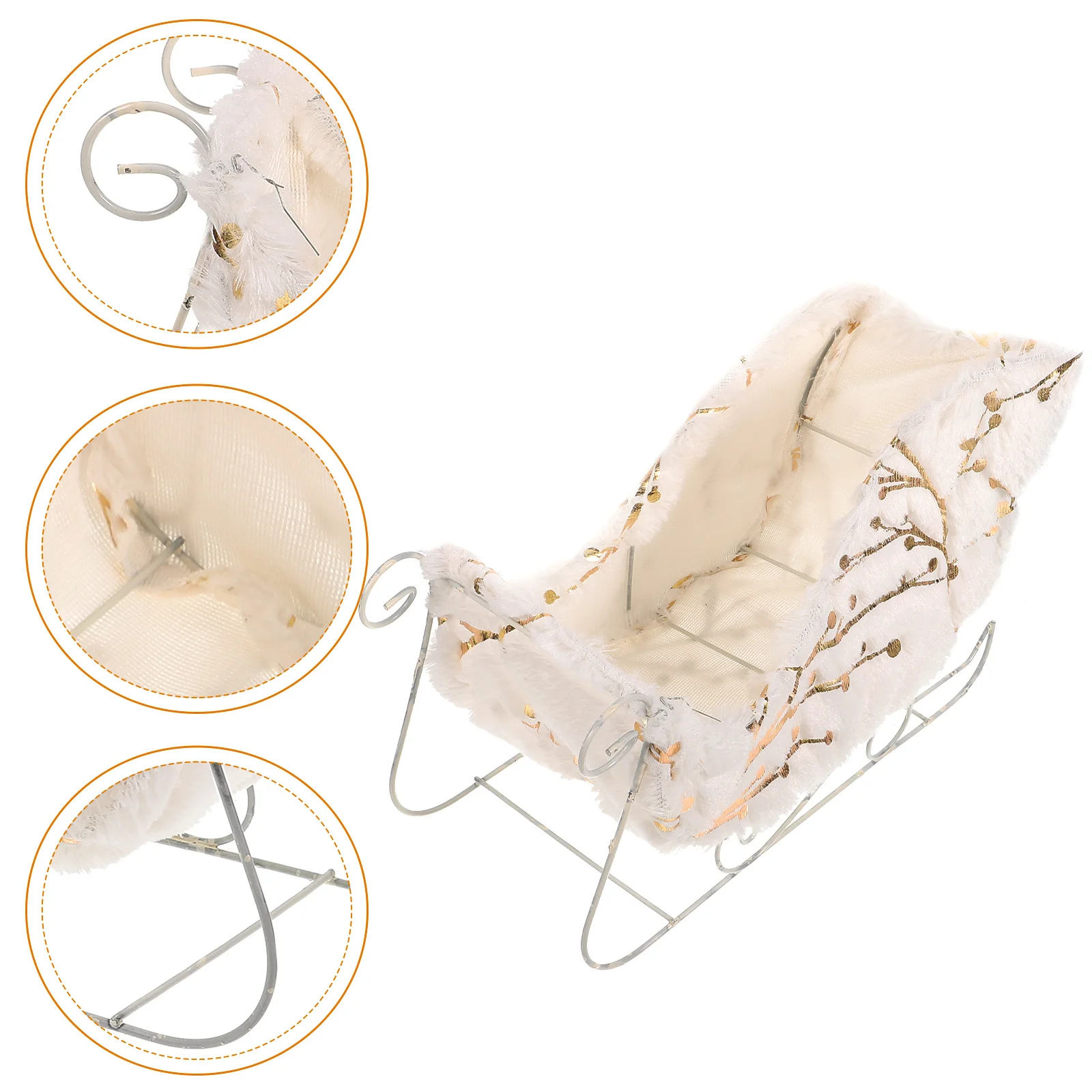 

Christmas Sleigh Xmas Sleigh Figurine Christmas Ornament Desktop Table Sleigh Holiday Exquisite Sleigh Christmas Decoration