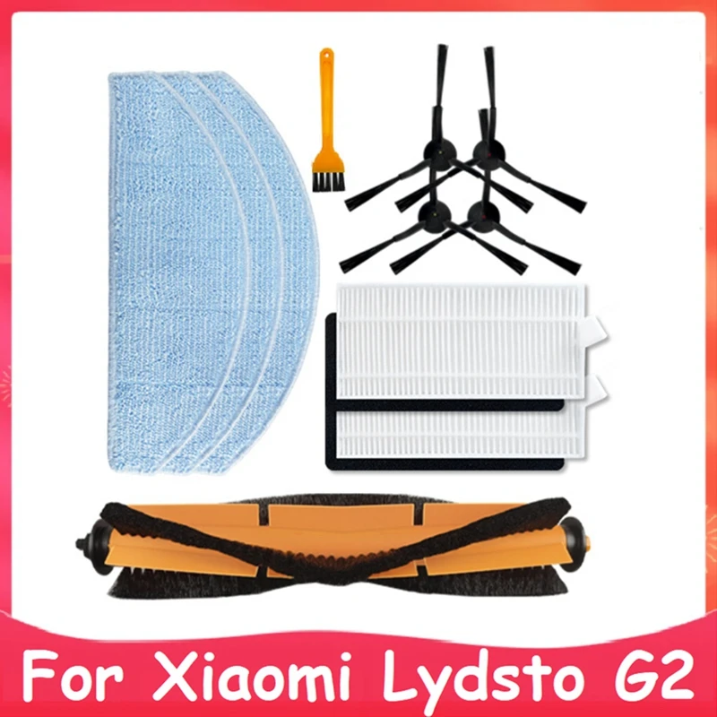 

11Pcs Vacuum Cleaner Main Side Brush HEPA Filter Mop Cloth Accessories Accessories For Xiaomi Lydsto G2 Robot