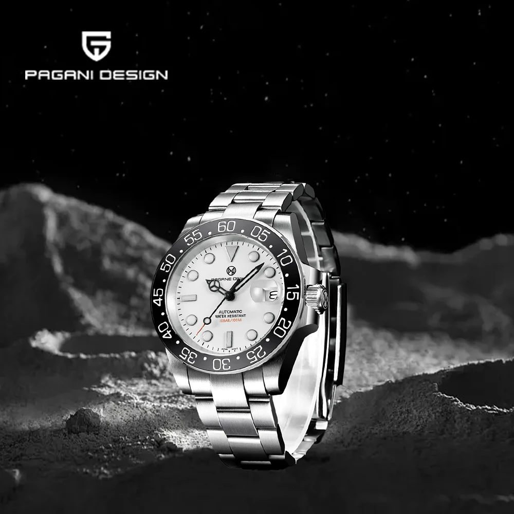 

(PAGRNE) PAGANI DESIGN MAN Automatic Mechanic Men Watch NH35 Ceramic Bezel 40MM Business BGW-9 Dive Watch For Men