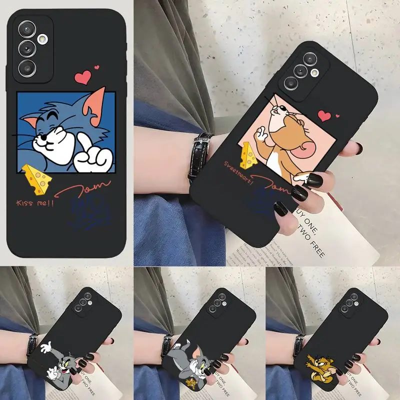 

Cat And Mouse Phone Case Fundas Shell For Samsung A01 A02 A22 A21 A20 A12 A11 A10 S A5 A6 A7 2018 Cover