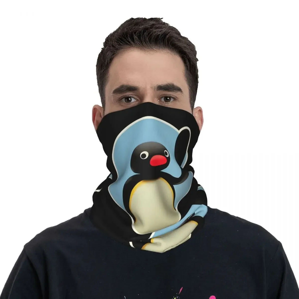Шарф Hello Penguin шейный платок маска для лица из полиэстера