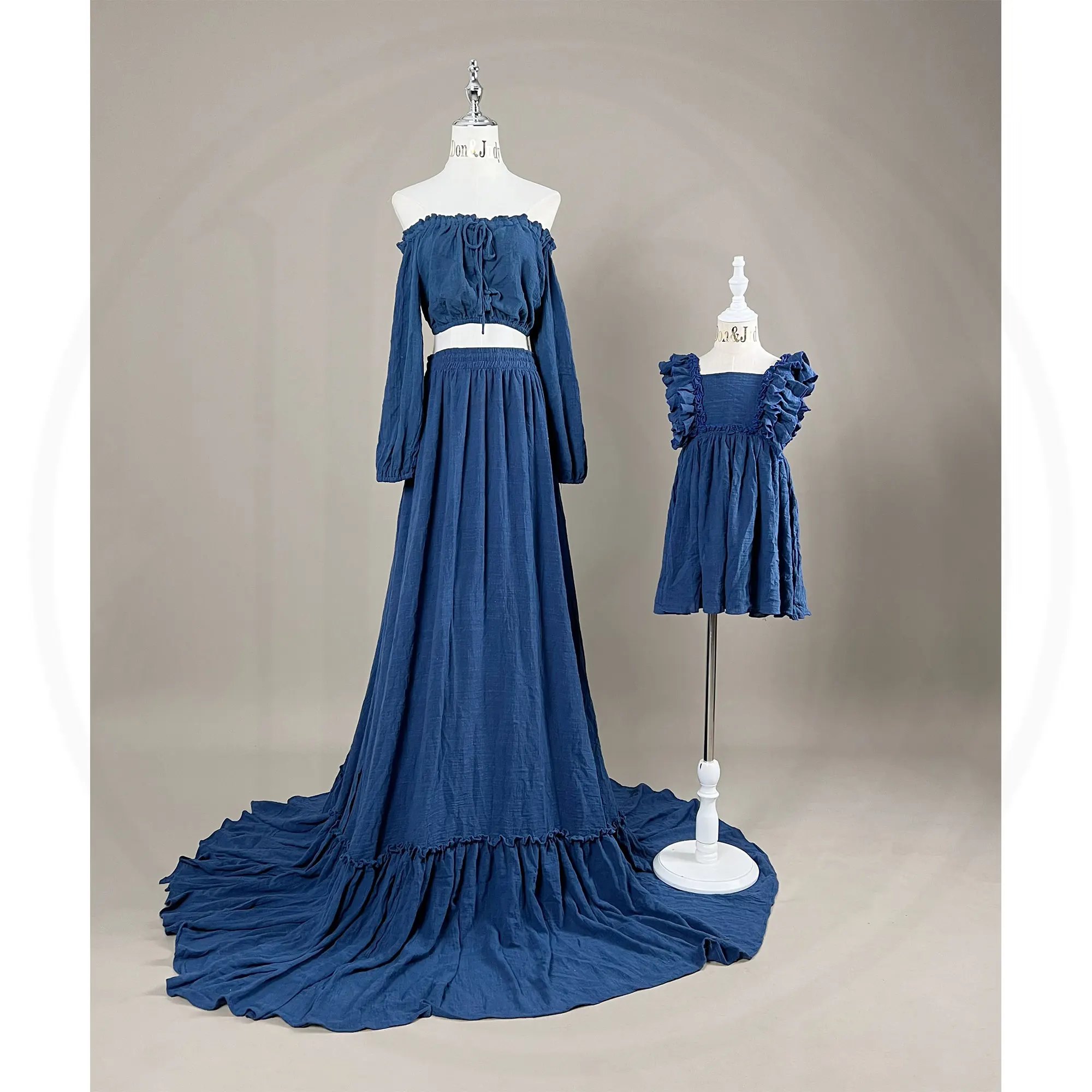 Платье для мамы и дочки Don &amp Judy винтажное Хлопковое платье в стиле бохо