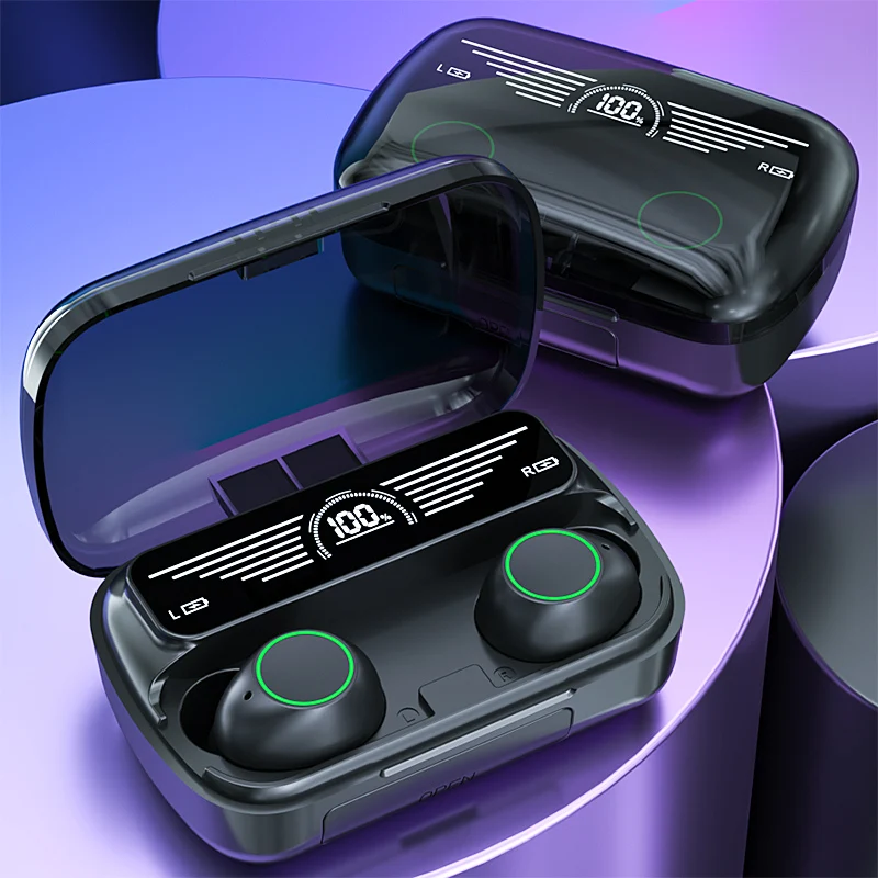 Оригинальные беспроводные наушники Bluetooth Original Wireless Earphone TWS Stereo Headset Hifi Bass Earbuds Waterproof с LED-дисплеем и сенсорным управлением.