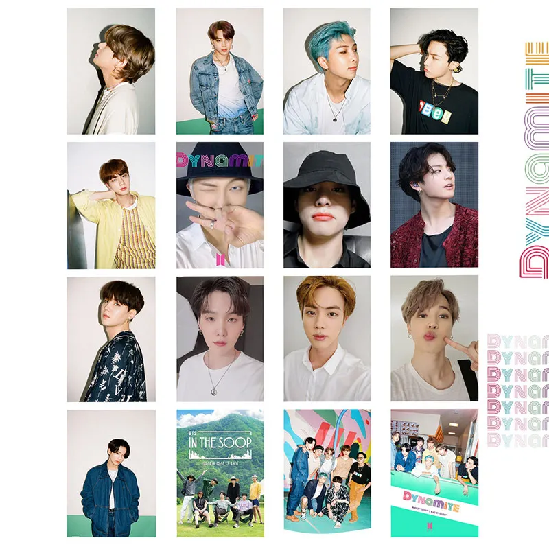 

16pcs/lot super star band mini lomo card pack dynamites color fans cards kpop army bombs Toy For girl boys