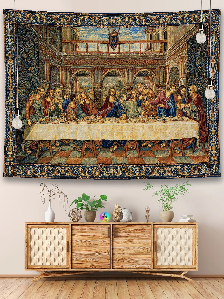 The Last Supper Tapestry Christmas Wall Tapestry Jesus Easter Wall Decor Room Decor Christ  Home Decoration Large Fabric Vintage