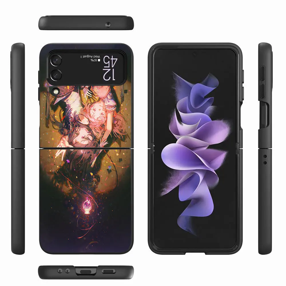 Wuthering волны TaoQi чехол для Samsung Galaxy Z Flip 4 3 5G жесткий черный чехол для телефона Capa Flip4 Flip3 PC Cover Zflip3 Zflip4 Shell (art.: 3920c821cdff2) - 3920c821cdff2