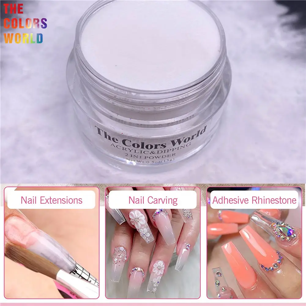 TCT-815 акриловая пудра розовый прозрачный белый акриловые ногти профессиональный