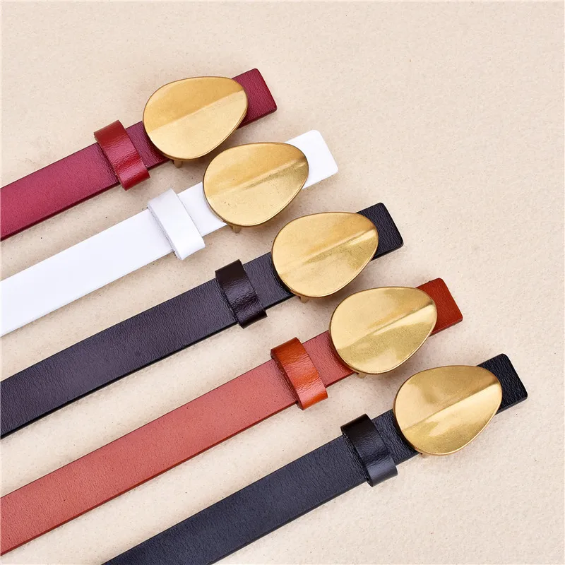 

Luxury Designer Women Metal Belt Buckle Waistband Fashion Women New Genuine Leather Belts High Quality Delicate Female Belts