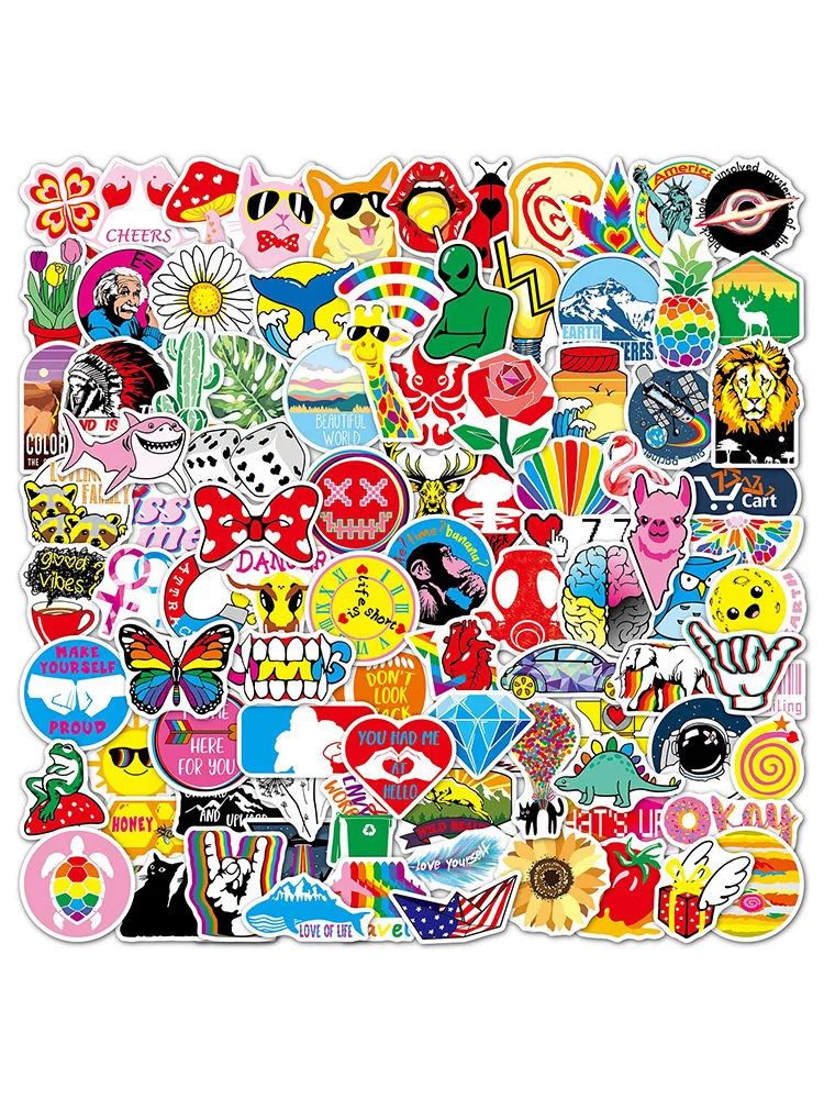 

Stickers 100pcs Street Fashion Waterproof Vinyl Graffiti Sticker