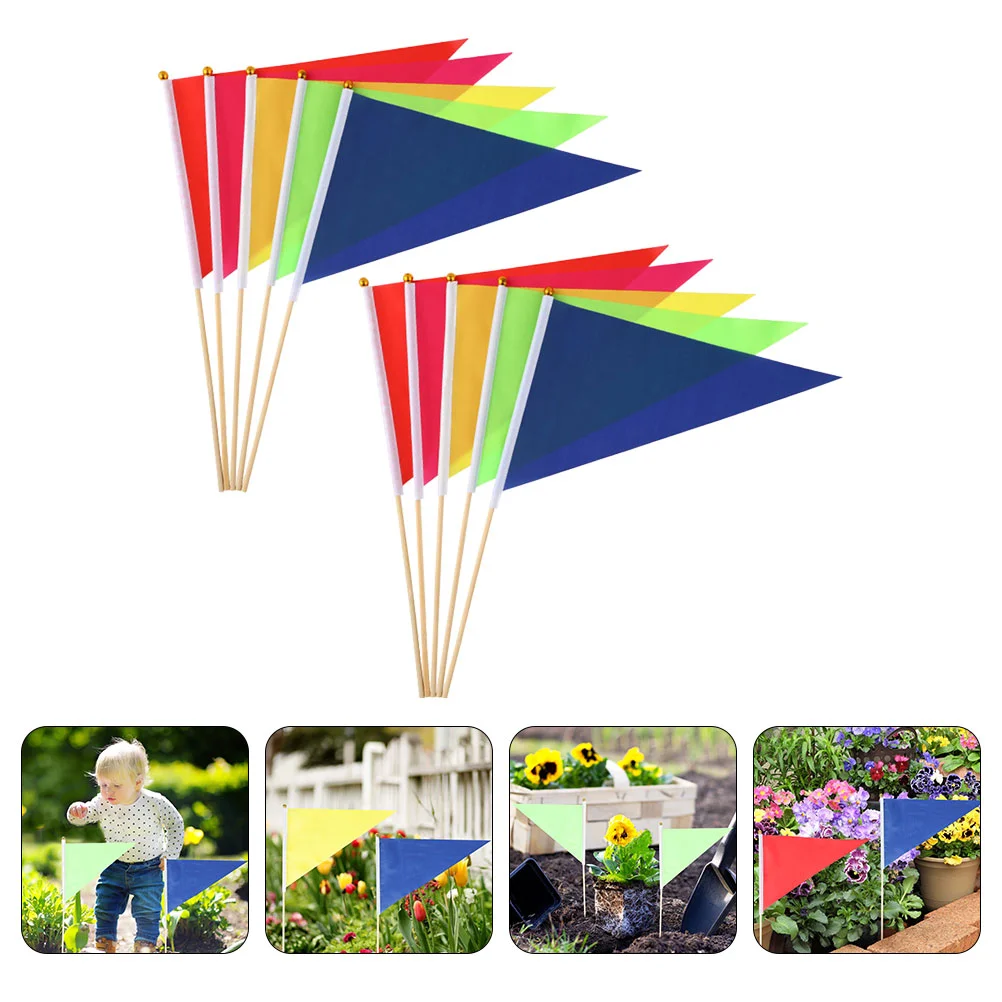 

10Pcs Marking Flags Irrigation Flags Garden Marking Flags Landscaping Flag Marker