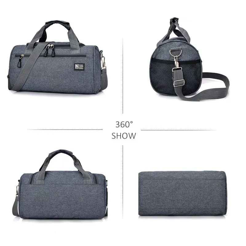 Men Travel Sport Bags Light Luggage Business Cylinder Handbag Women Outdoor Duffel Weekend Crossbody Shoulder Bag Pack
