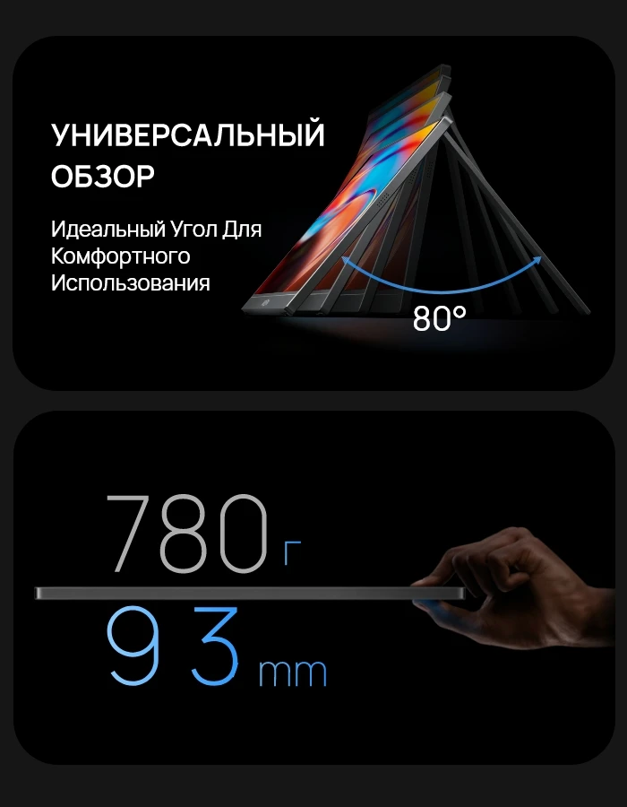 Фото ARZOPA Z1C серый портативный монитор 16,1″ FHD 1080P IPS, 100% sRGB, HDR, HDMI/USB-C, 780 г, тонкий 9,3 мм, второй экран для ноутбука, ПК, Mac, PS4, Xbox, Switch, офиса, игр и учебы №5