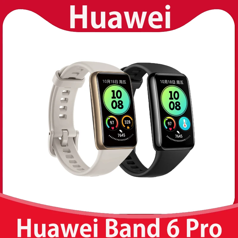 

Original Huawei Band 6 pro Smartband Blood Oxygen LED Screen Heart Rate Tracker Sleep monitoring thermometer NFC Smart band