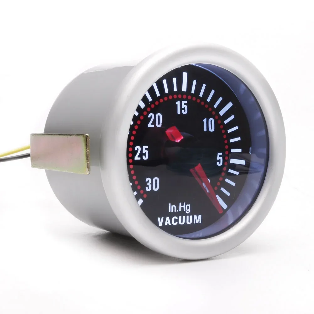 52 мм 12 В автомобильный вакуумметр экран с дымовой линзой белый светодиодный