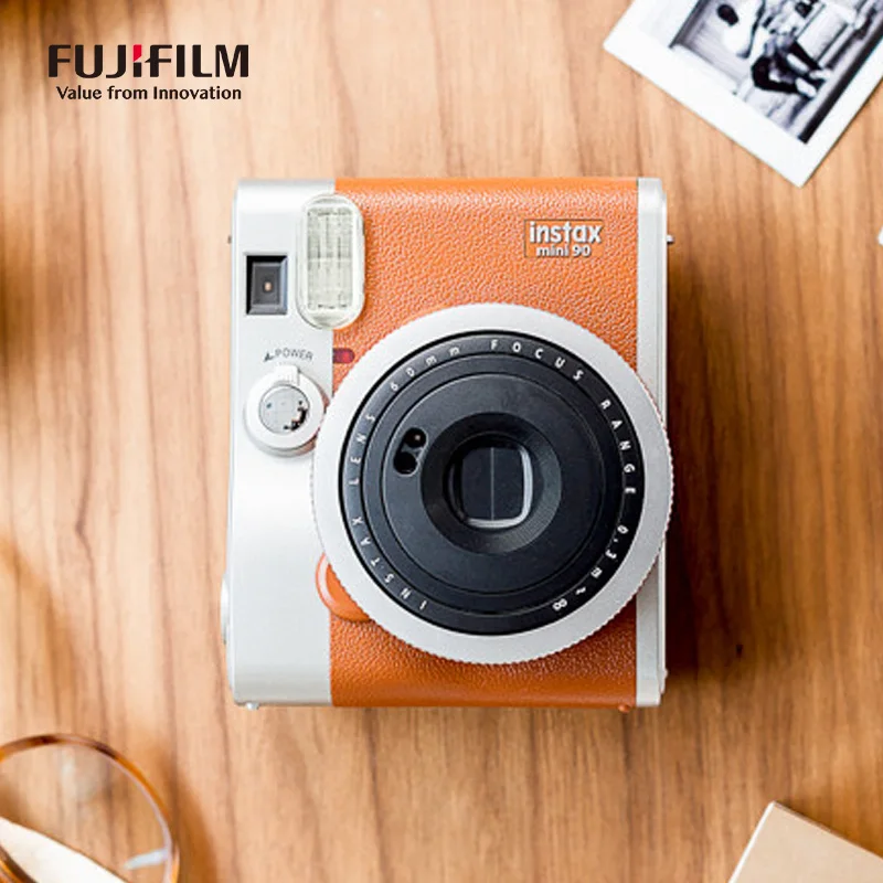 Fujifilm Genuine Orignial Instax Mini 90 films Camera Hot Sale  new instant photo  3 Colours Black Brown Red