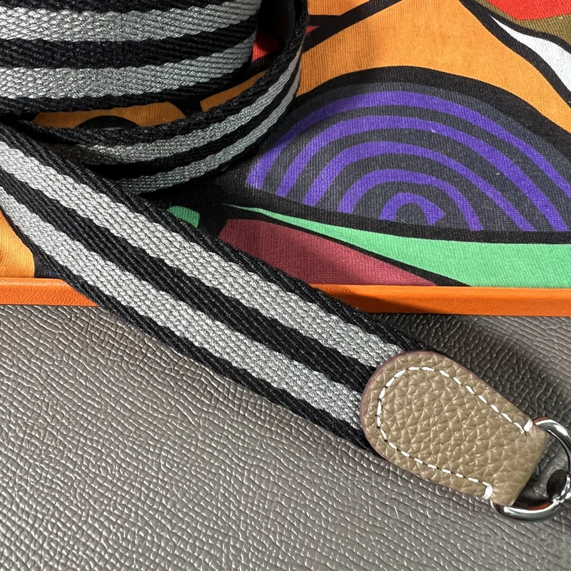 Кожаный тканый холщовый плечевой ремень шириной 2 5 см с узором Togo для сумки Evelyn