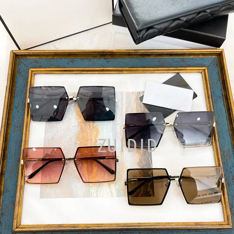 

Солнцезащитные очки CH5509 для мужчин и женщин, большие квадратные модные солнечные очки в металлической оправе, с защитой UV400, роскошные брендовые дизайнерские очки, 2022