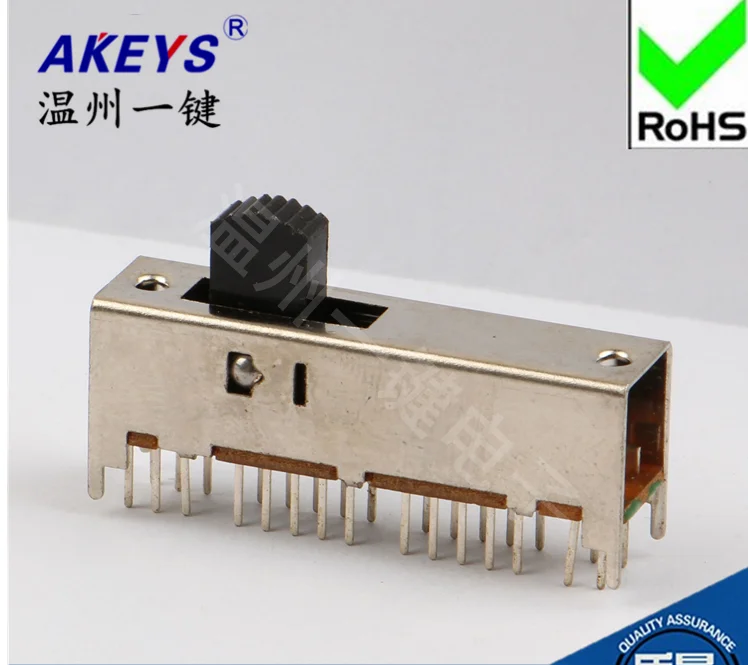 

5 шт. панель PCB 30 Pin 4 позиции 6P4T мини переключатель слайдов Боковая ручка 0,5 А 50 в DC SS64D01 4 мм высота ручки