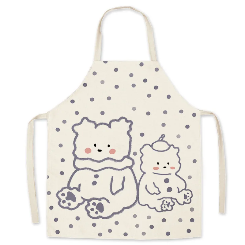 

Большой Фартук льняной непромокаемый с рисунком для взрослых и детей