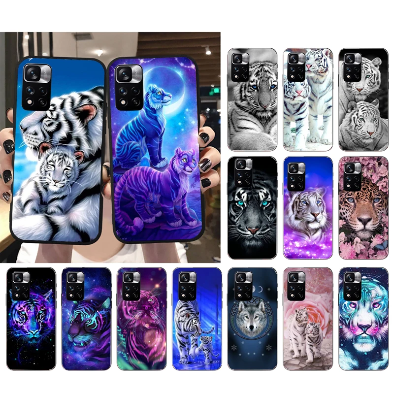 

Phone Case For Xiaomi Redmi Note 12Pro 11 11S 11T Pro 10 9Pro Note10S Redmi 10 9 10C 9C Cool Tiger Art Plate Case