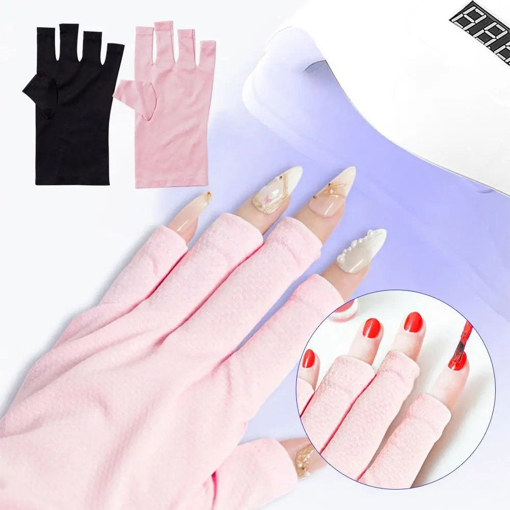 

1Pairs Colorful Manicure Led Lamp Radiation Proof Protect Mittens Anti -Uv Rays Nail Painting Gloves Nail Art Glove