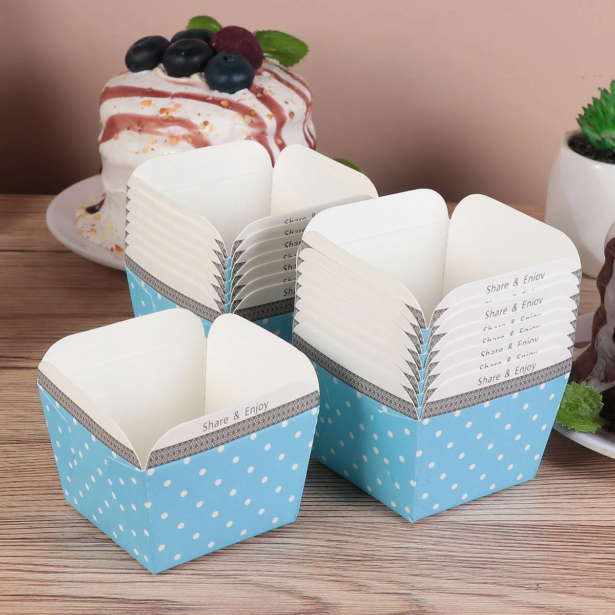 

Paper Liners Baking Cups Cupcake Muffin Cup Cake Wrappers Square Dessert Cases Party Storage Holder Disposable Cream Ice