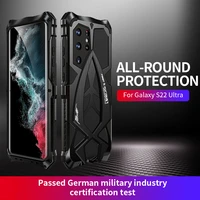metal armor heavy duty protection cover for samsung galaxy s22 s21 ultra 5g case camera protection shockproof phone case fundas