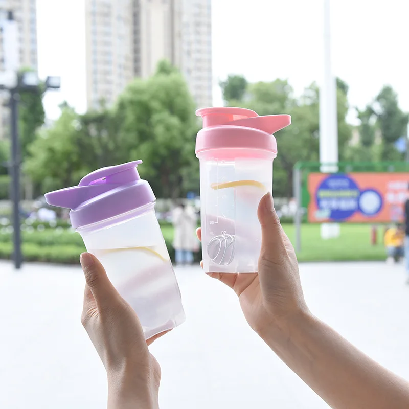 

2022 New 6 Colors 300ML Water Bottle For Drink Plastic Leak Proof Sports Bottles Protein Shaker Water Bottle Drinkware BPA FREE