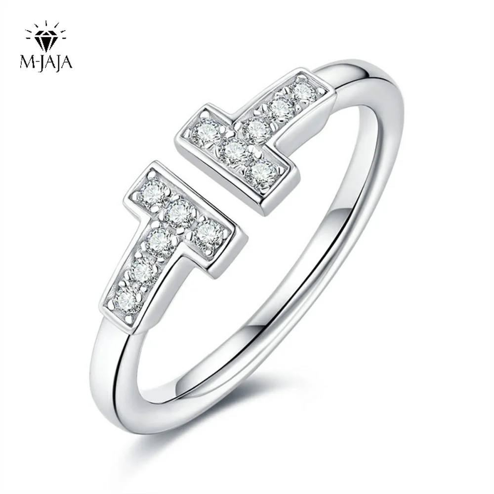 

Обручальное кольцо с муассанитом, регулируемое, из серебра 925 пробы