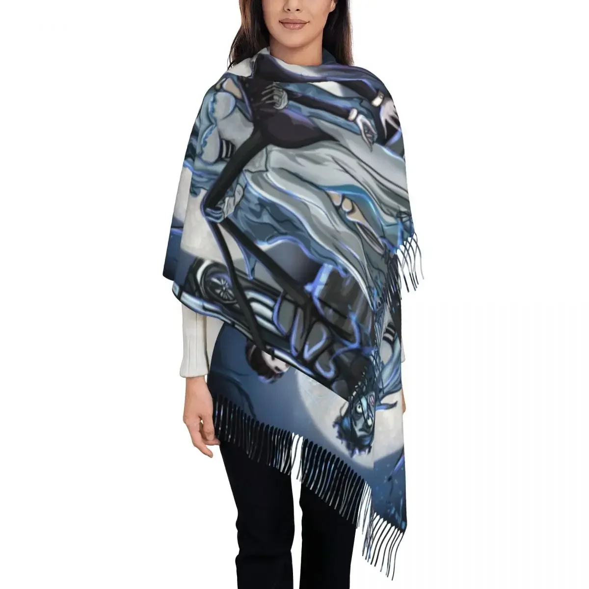 Шарф для невесты Эмили и шарф женщин длинный зимний теплый с кисточками унисекс