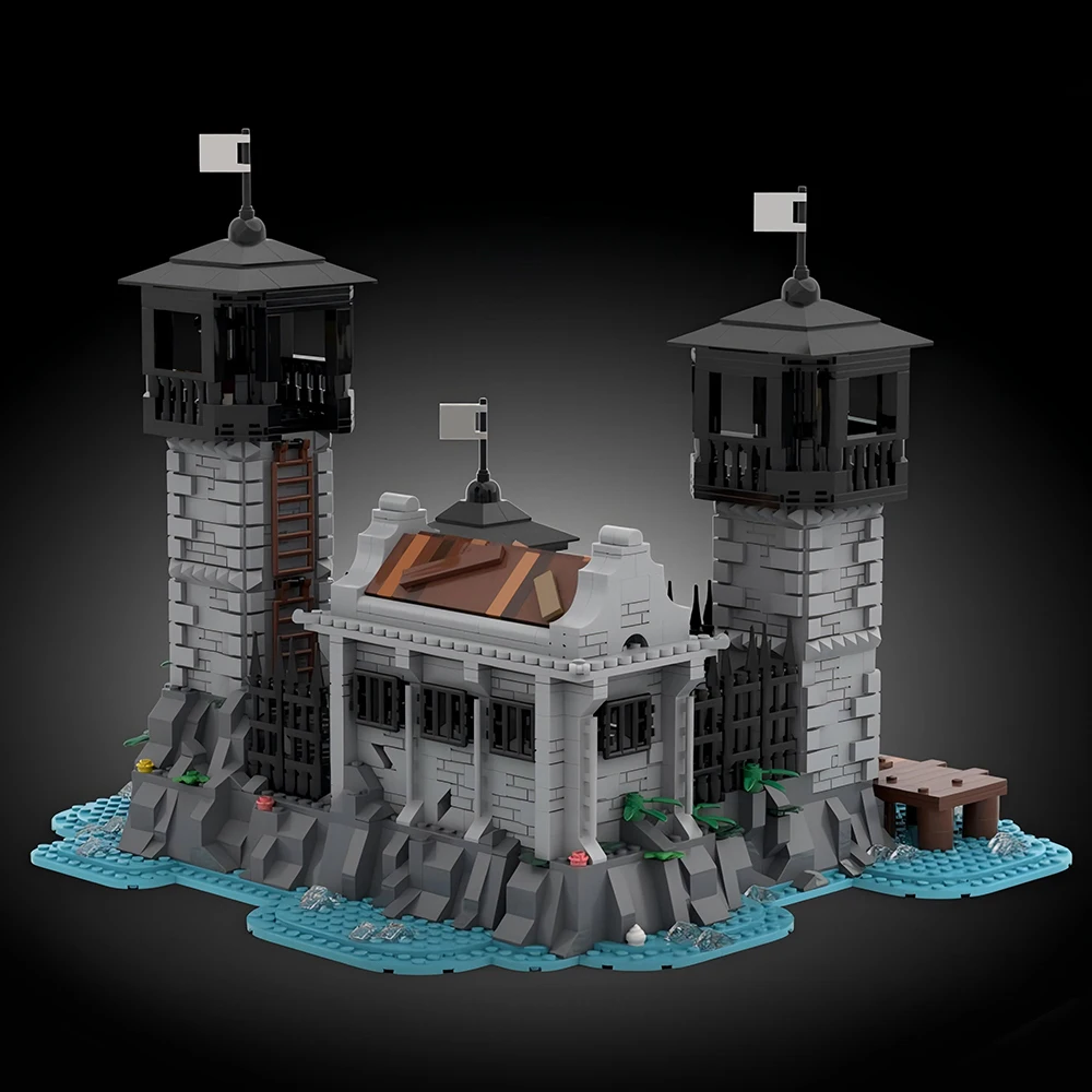 2523 шт. Детский конструктор MOC пиратский тюремный остров